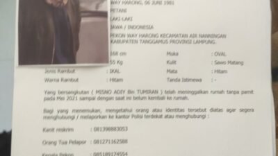 Hilang Sejak 2021, Polisi Ungkap Identitas Warga Air Naningan yang Belum Ditemukan